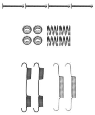 HELLA Lisakomplekt, seisupiduriklotsid 8DZ 355 202-071