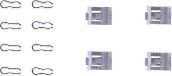 HELLA Lisakomplekt, ketaspiduriklotsid 8DZ 355 202-201