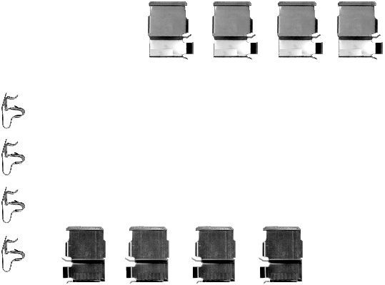 HELLA Комплектующие, колодки дискового тормоза 8DZ 355 202-371