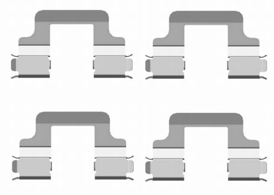 HELLA Lisakomplekt, ketaspiduriklotsid 8DZ 355 204-101