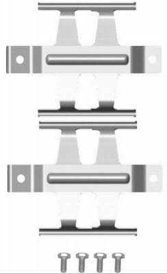 HELLA Lisakomplekt, ketaspiduriklotsid 8DZ 355 204-121