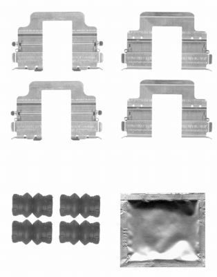 HELLA Комплектующие, колодки дискового тормоза 8DZ 355 204-381