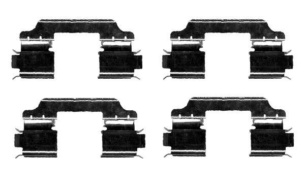 HELLA Комплектующие, колодки дискового тормоза 8DZ 355 204-411