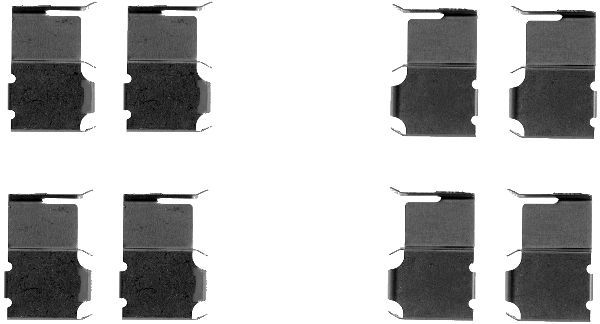 HELLA Lisakomplekt, ketaspiduriklotsid 8DZ 355 204-811