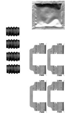 HELLA Комплектующие, колодки дискового тормоза 8DZ 355 205-321