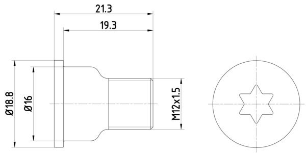HELLA Болт, диск тормозного механизма 8DZ 355 209-051