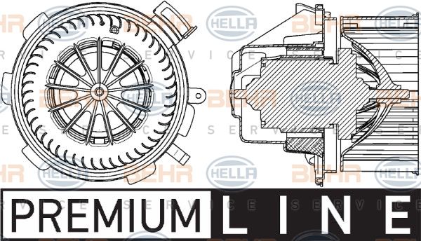 HELLA Вентилятор салона 8EW 351 034-061