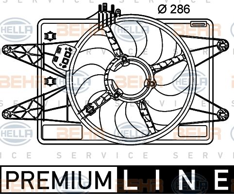 HELLA Ventilaator,mootorijahutus 8EW 351 039-491