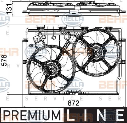 HELLA Ventilaator,mootorijahutus 8EW 351 041-441