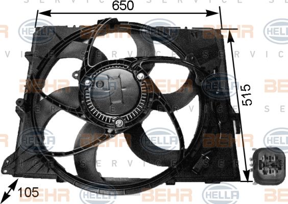 HELLA Ventilaator,mootorijahutus 8EW 351 043-251