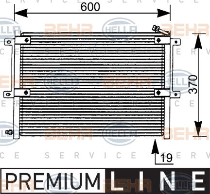 HELLA Конденсатор, кондиционер 8FC 351 036-061