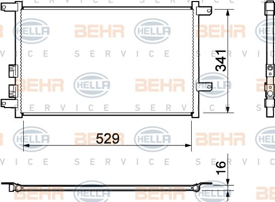 HELLA Конденсатор, кондиционер 8FC 351 037-451