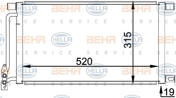 HELLA Конденсатор, кондиционер 8FC 351 038-214