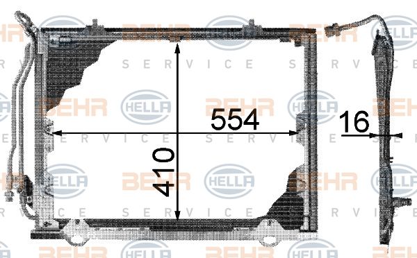 HELLA Конденсатор, кондиционер 8FC 351 038-451