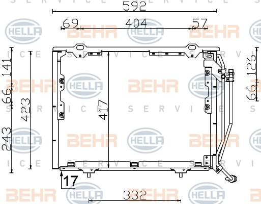 HELLA Конденсатор, кондиционер 8FC 351 038-454