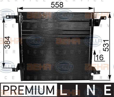 HELLA Конденсатор, кондиционер 8FC 351 038-721