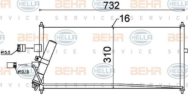 HELLA Kondensaator,kliimaseade 8FC 351 302-521