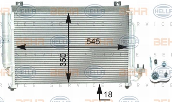 HELLA Конденсатор, кондиционер 8FC 351 303-021