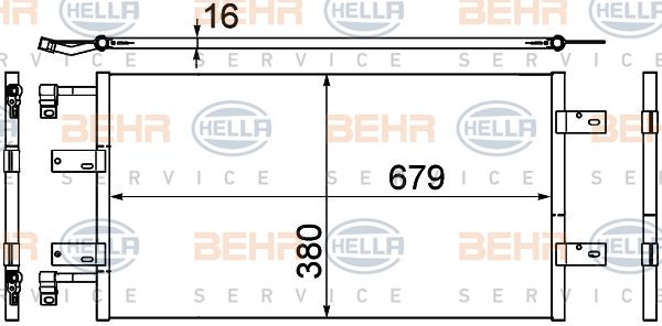 HELLA Конденсатор, кондиционер 8FC 351 303-591