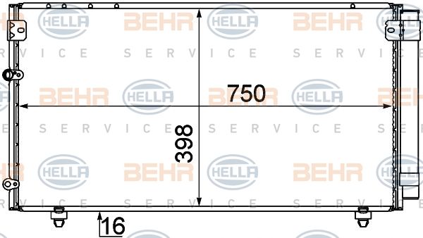 HELLA Конденсатор, кондиционер 8FC 351 310-171