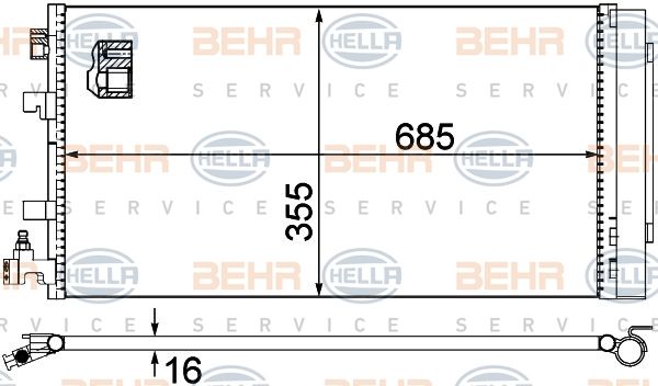 HELLA Конденсатор, кондиционер 8FC 351 310-544