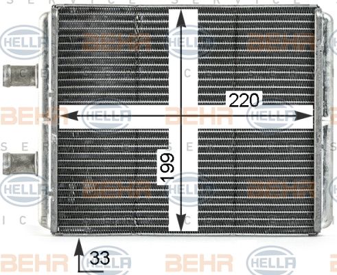 HELLA Soojusvaheti,salongiküte 8FH 351 000-351