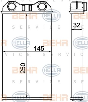 HELLA Soojusvaheti,salongiküte 8FH 351 000-621