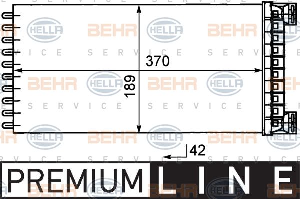 HELLA Теплообменник, отопление салона 8FH 351 029-081