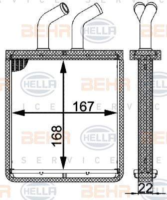 HELLA Soojusvaheti,salongiküte 8FH 351 045-111