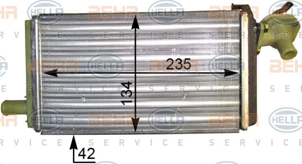 HELLA Теплообменник, отопление салона 8FH 351 311-351