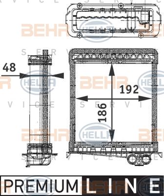 HELLA Теплообменник, отопление салона 8FH 351 311-751