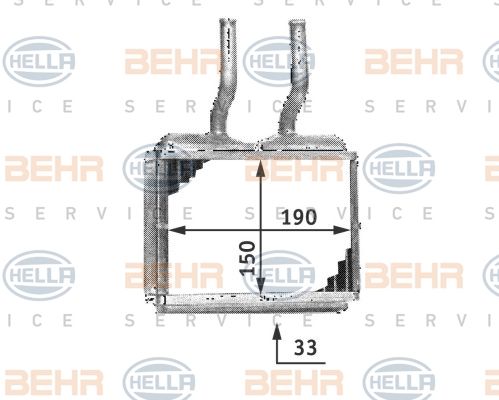 HELLA Теплообменник, отопление салона 8FH 351 313-021