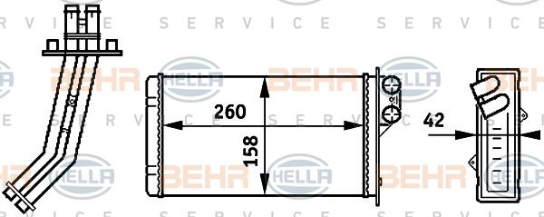 HELLA Soojusvaheti,salongiküte 8FH 351 313-311