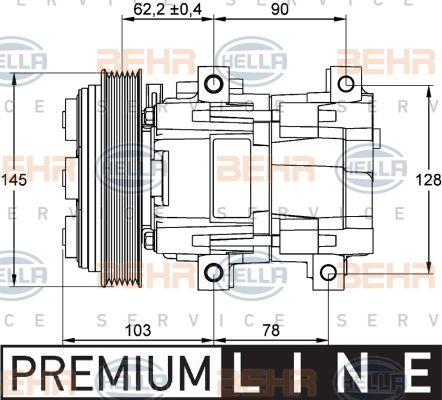 HELLA Kompressor,kliimaseade 8FK 351 113-101