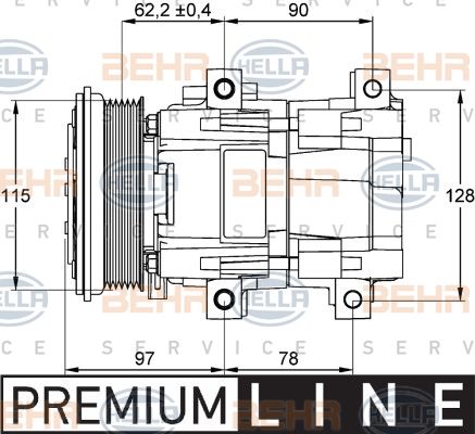 HELLA Kompressor,kliimaseade 8FK 351 113-191