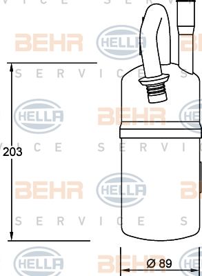 HELLA Осушитель, кондиционер 8FT 351 192-051