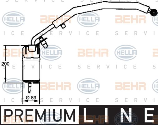 HELLA Осушитель, кондиционер 8FT 351 335-081