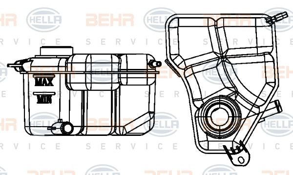 HELLA Компенсационный бак, охлаждающая жидкость 8MA 376 756-654