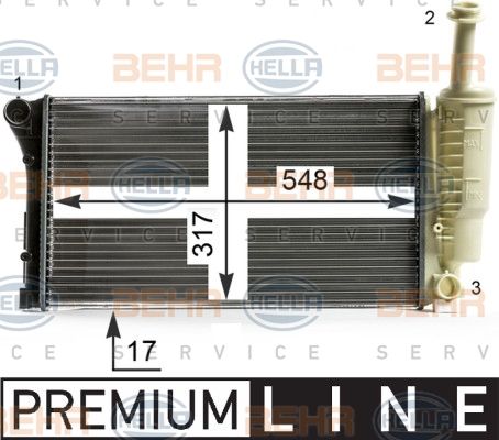 HELLA Radiaator,mootorijahutus 8MK 376 700-281