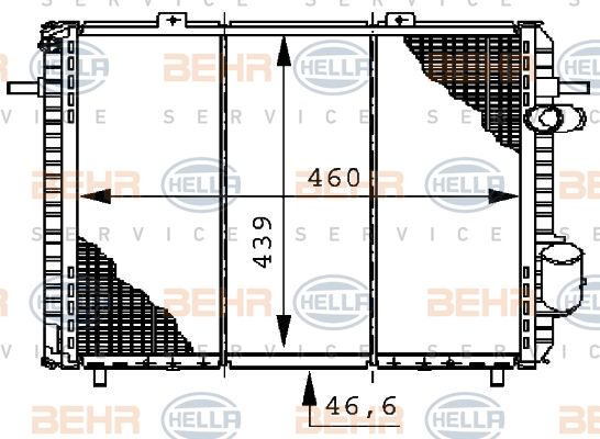 HELLA Radiaator,mootorijahutus 8MK 376 706-404