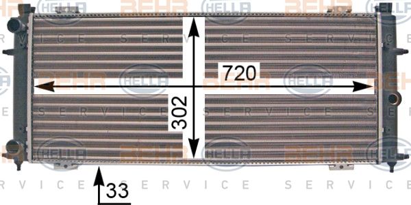 HELLA Radiaator,mootorijahutus 8MK 376 707-301