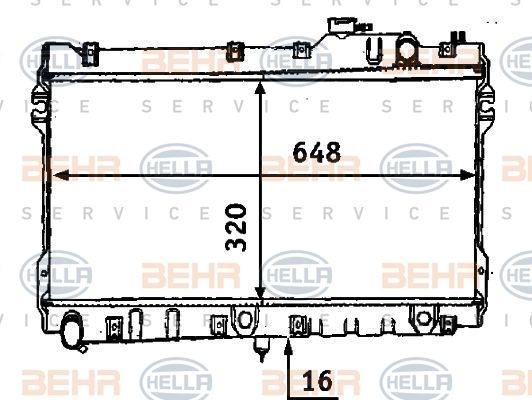 HELLA Radiaator,mootorijahutus 8MK 376 707-541