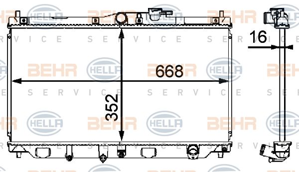 HELLA Radiaator,mootorijahutus 8MK 376 708-131