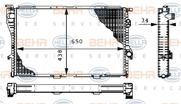 HELLA Radiaator,mootorijahutus 8MK 376 711-114