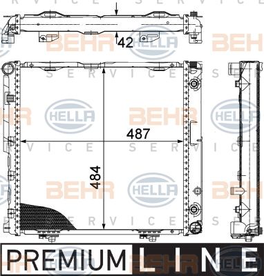 HELLA Radiaator,mootorijahutus 8MK 376 712-431