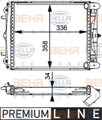 HELLA Radiaator,mootorijahutus 8MK 376 713-791