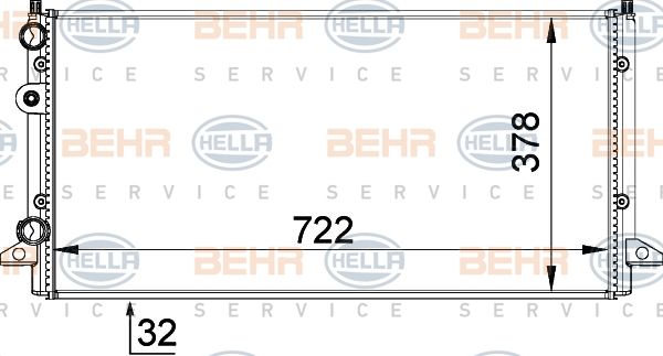 HELLA Radiaator,mootorijahutus 8MK 376 717-751