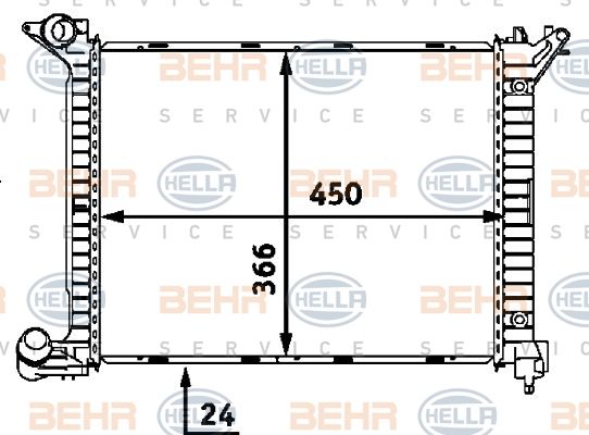 HELLA Radiaator,mootorijahutus 8MK 376 718-344