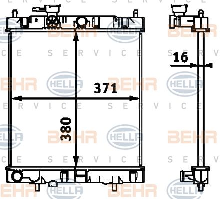 HELLA Radiaator,mootorijahutus 8MK 376 718-431