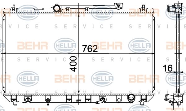 HELLA Radiaator,mootorijahutus 8MK 376 718-531